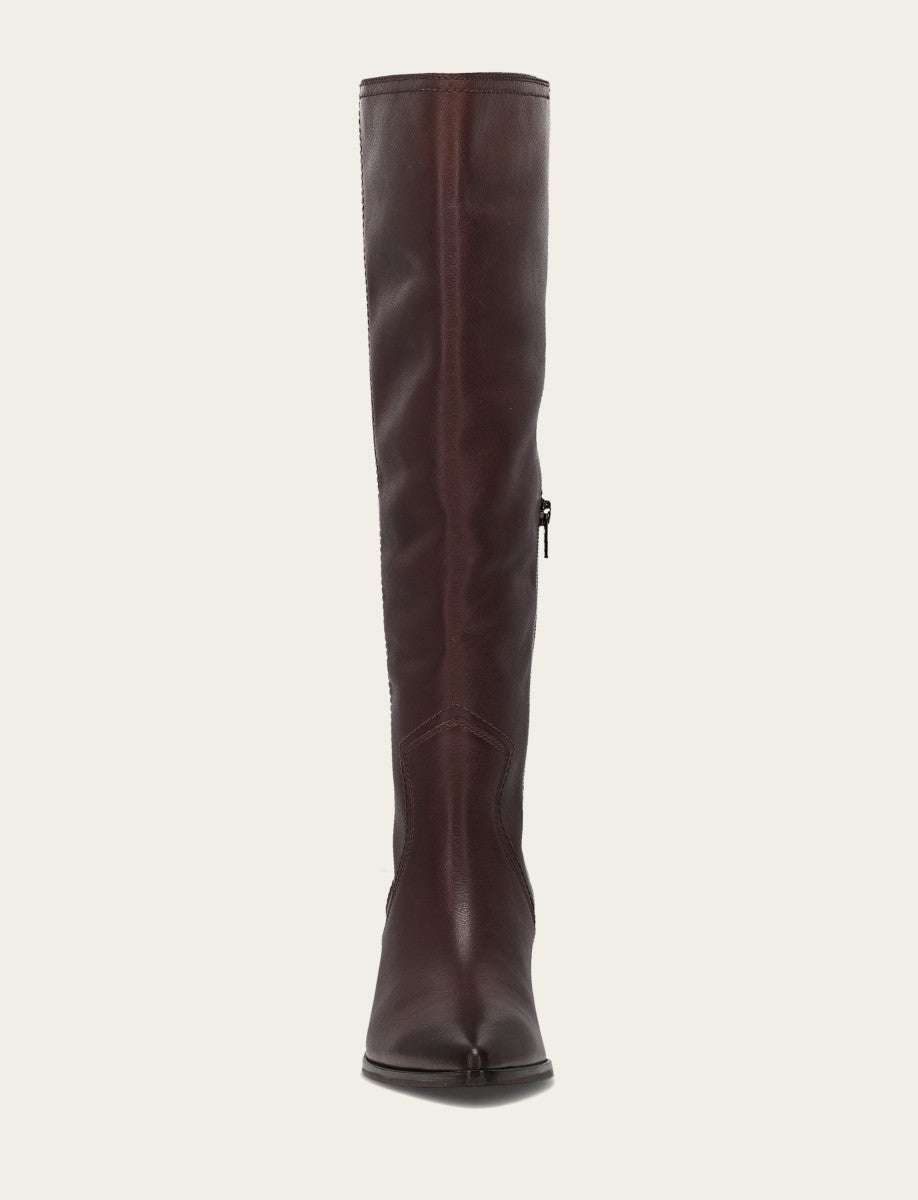 Frye Popular - Women's Cocoa Sadie Softy Tall Wide Calf Boot