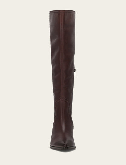 Frye Popular - Women's Cocoa Sadie Softy Tall Wide Calf Boot