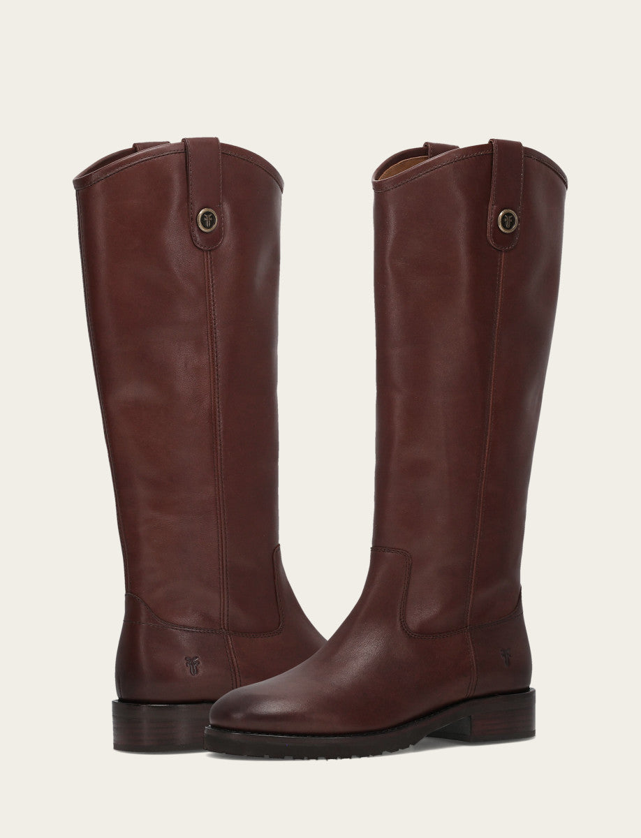 Frye Featured - Women's Brown Melissa Lug Button Tall Boot