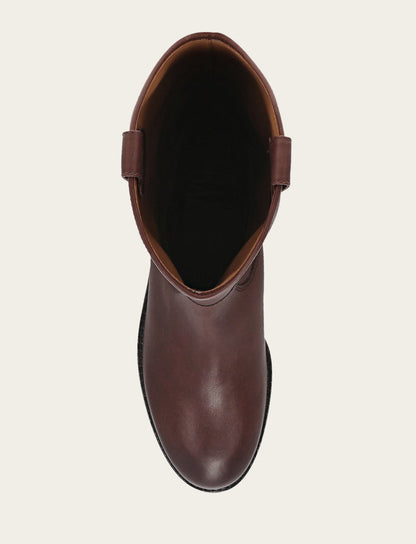 Frye Featured - Women's Brown Melissa Lug Button Tall Boot