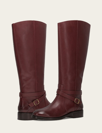 Frye Featured - Women's Merlot Melissa Belted Riding Boot