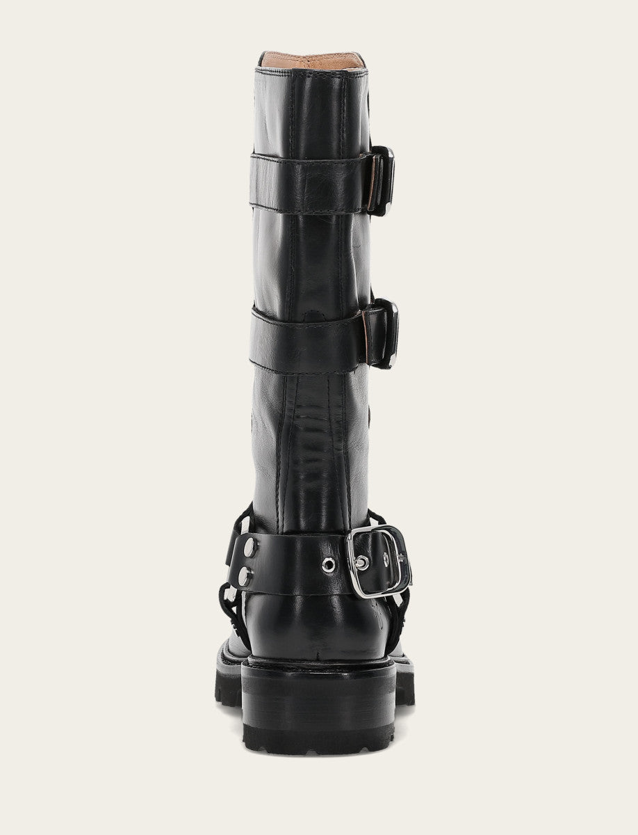 Frye Discount - Women's Black Olivia Moto Mid Boot