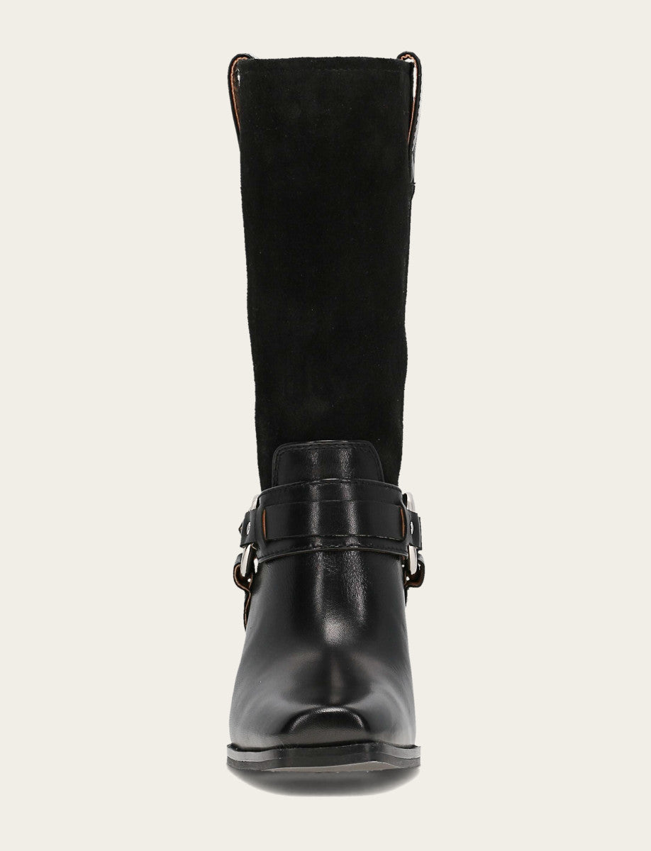 Frye Best Price - Women's Black Shiloh Harness Belted Boot