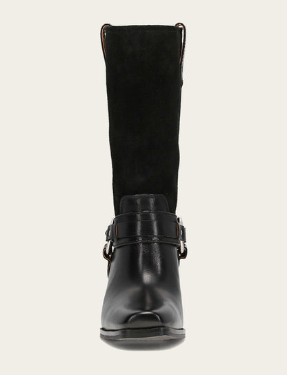 Frye Best Price - Women's Black Shiloh Harness Belted Boot