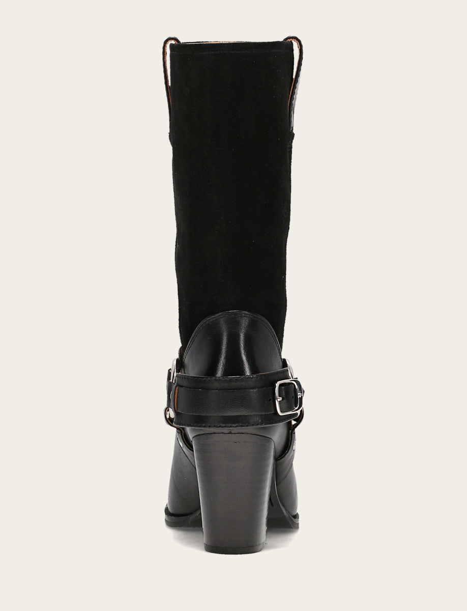 Frye Best Price - Women's Black Shiloh Harness Belted Boot