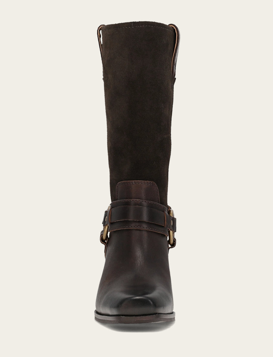 Frye Best Seller - Women's Dark Brown Shiloh Harness Belted Boot