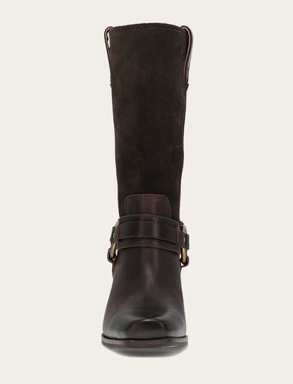 Frye Best Seller - Women's Dark Brown Shiloh Harness Belted Boot