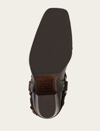 Frye Best Seller - Women's Dark Brown Shiloh Harness Belted Boot