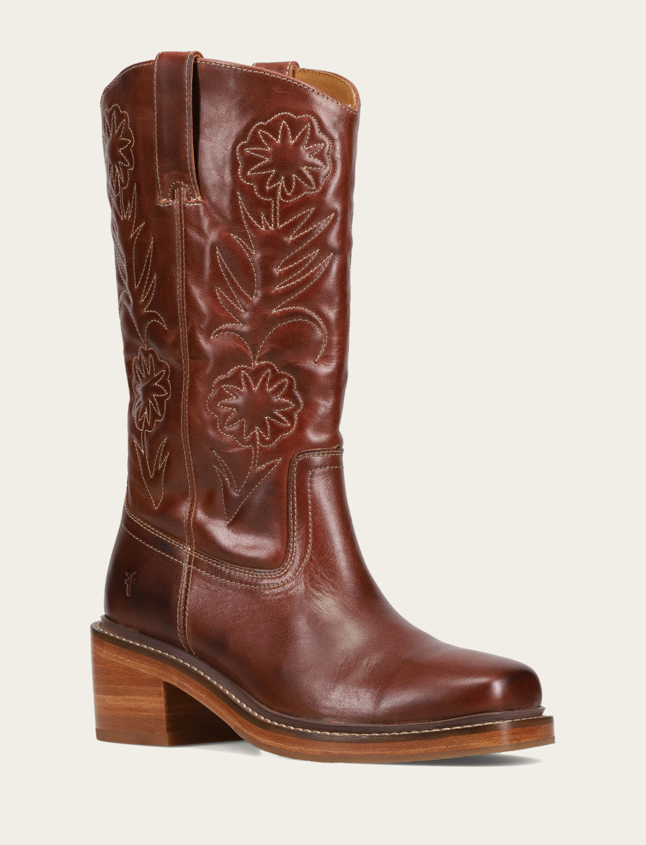 Frye Best Price - Auburn Kate Deco Stitch Boot