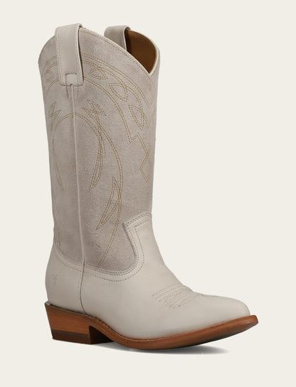 Frye Quality - Ivory Billy Pull On Deco Stitch Boot