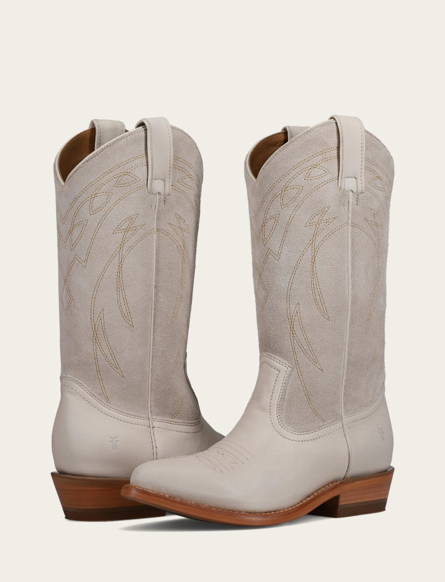 Frye Quality - Ivory Billy Pull On Deco Stitch Boot