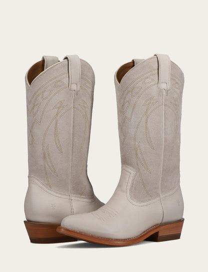Frye Quality - Ivory Billy Pull On Deco Stitch Boot