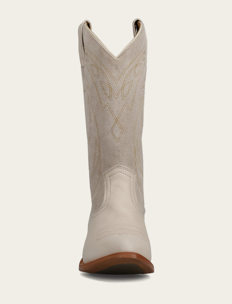 Frye Quality - Ivory Billy Pull On Deco Stitch Boot