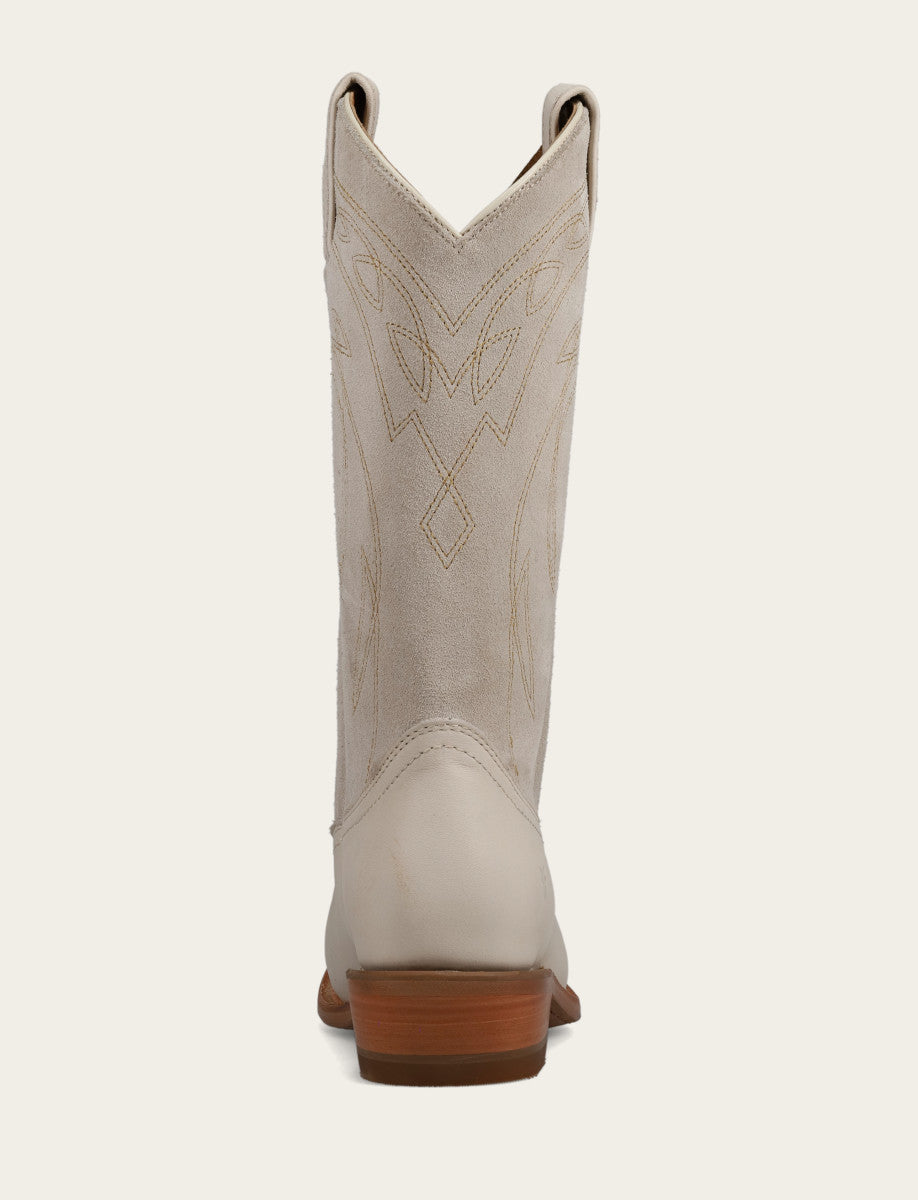 Frye Quality - Ivory Billy Pull On Deco Stitch Boot