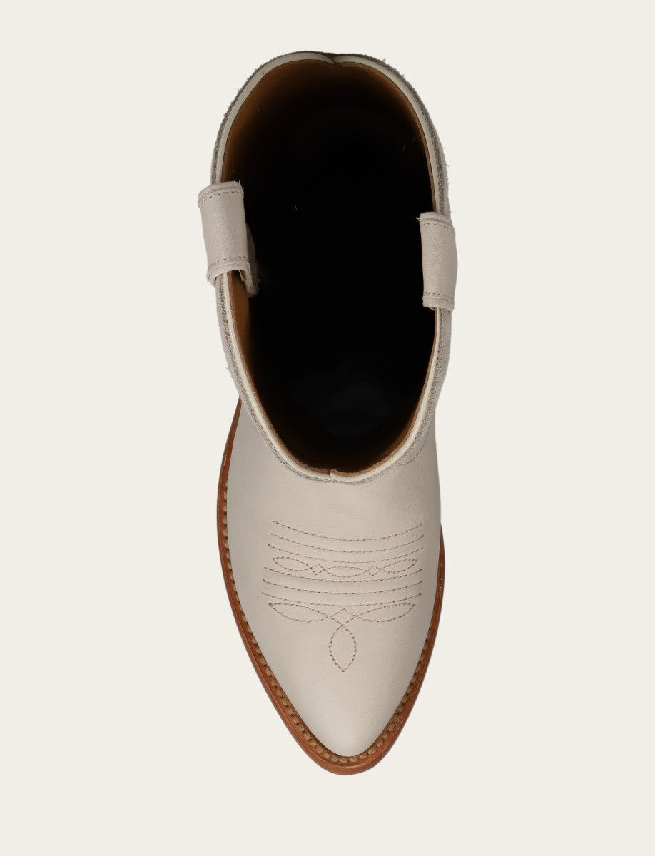 Frye Quality - Ivory Billy Pull On Deco Stitch Boot