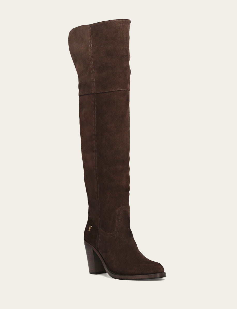 Frye Popular - Women's Dark Brown Corinne Over The Knee Boot