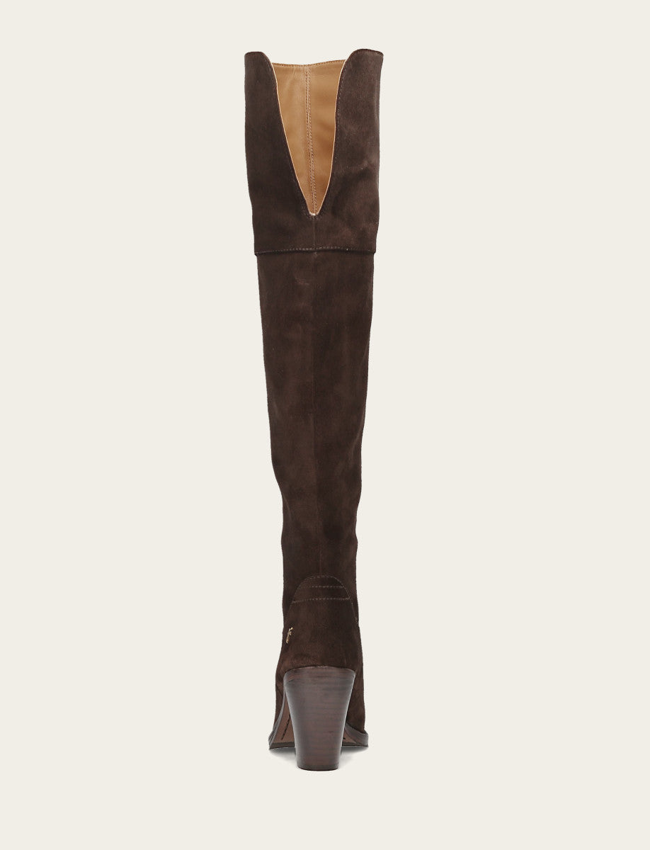 Frye Popular - Women's Dark Brown Corinne Over The Knee Boot