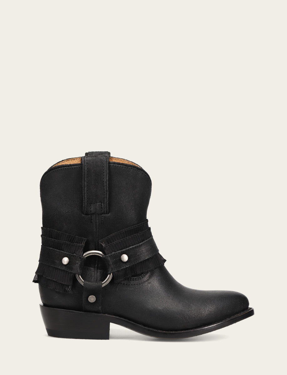 Frye Customer Favorite - Women's Black Billy Harness Ruffle Boots