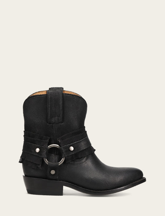 Frye Customer Favorite - Women's Black Billy Harness Ruffle Boots
