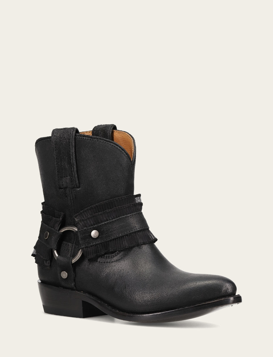 Frye Customer Favorite - Women's Black Billy Harness Ruffle Boots