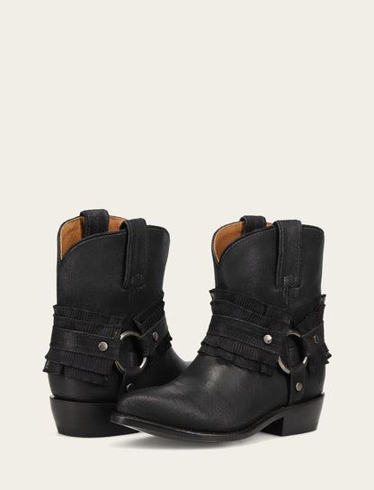 Frye Customer Favorite - Women's Black Billy Harness Ruffle Boots