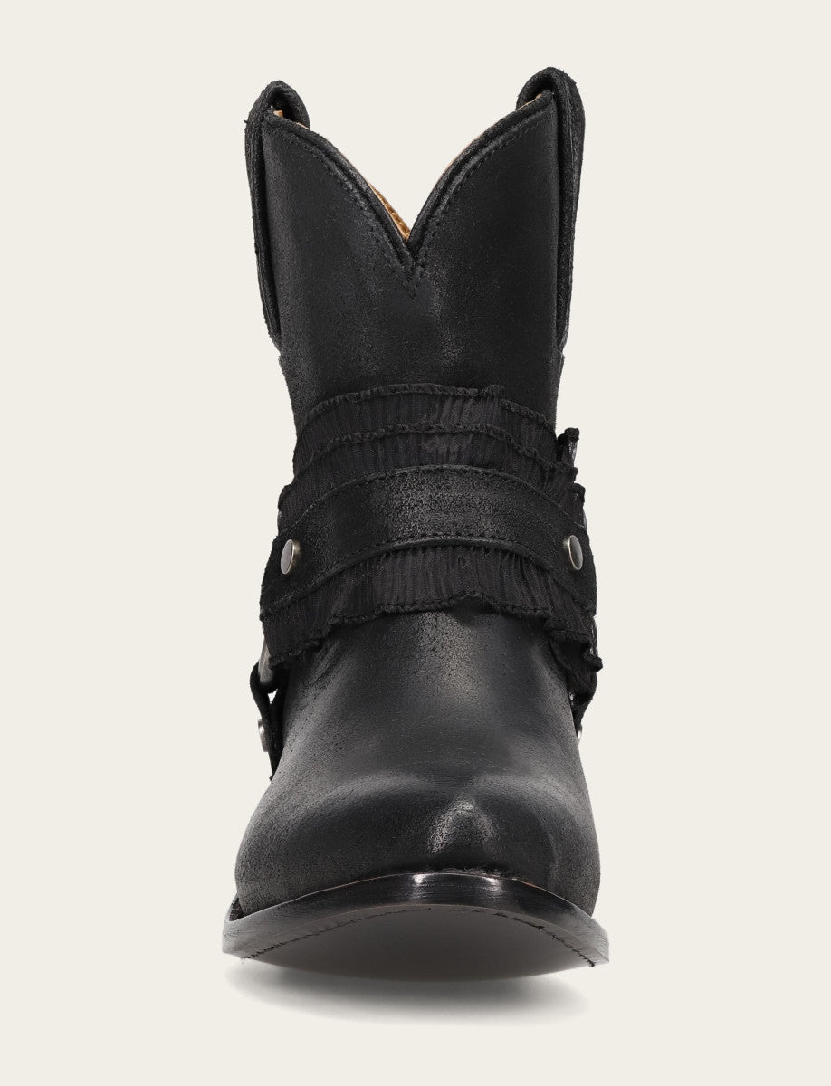 Frye Customer Favorite - Women's Black Billy Harness Ruffle Boots