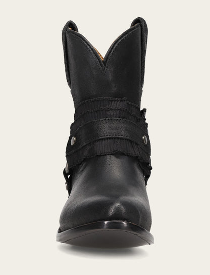 Frye Customer Favorite - Women's Black Billy Harness Ruffle Boots
