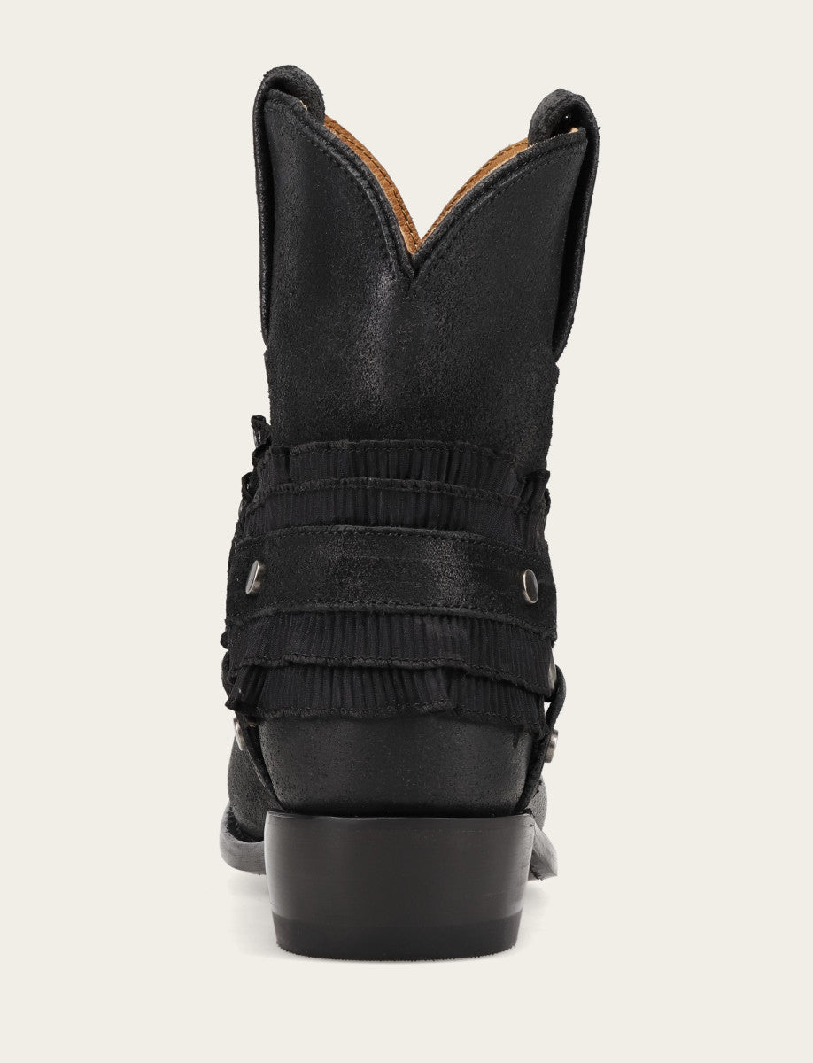 Frye Customer Favorite - Women's Black Billy Harness Ruffle Boots