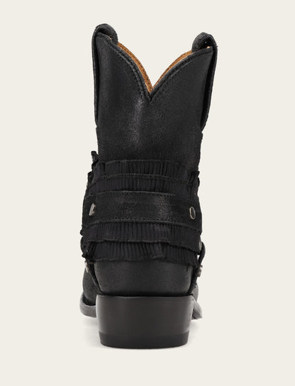 Frye Customer Favorite - Women's Black Billy Harness Ruffle Boots