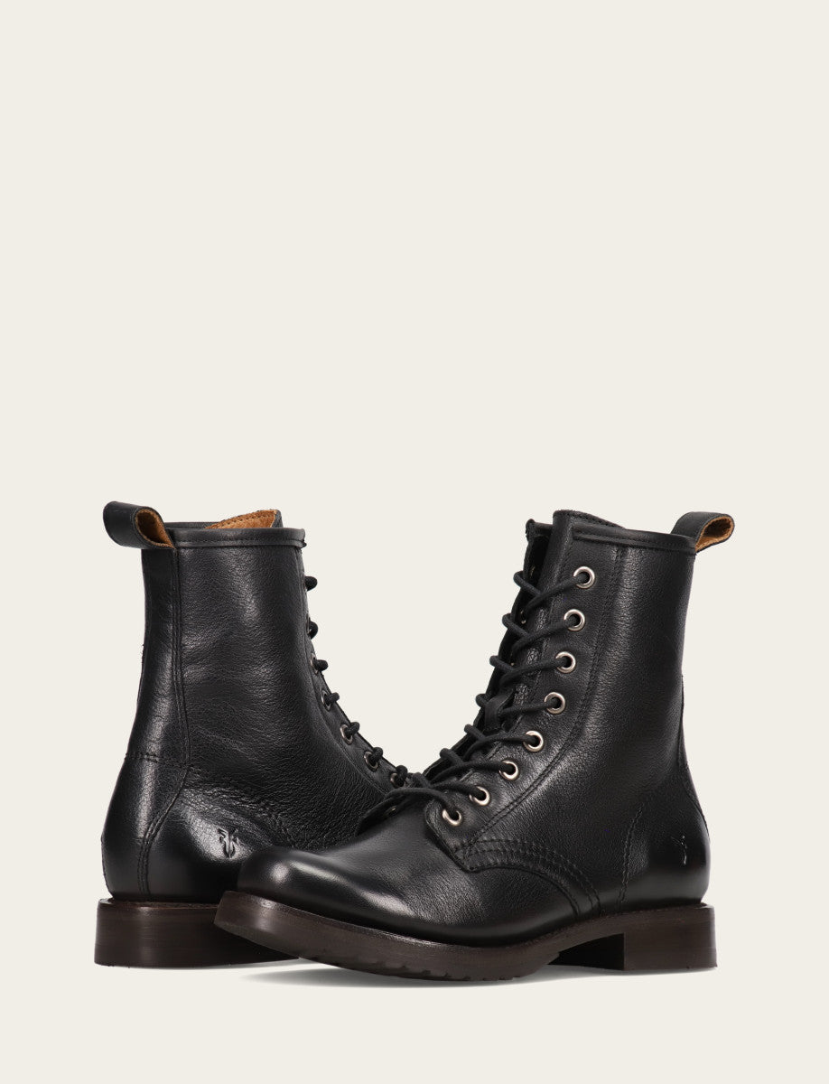 Frye Smart Buy - Women's Black Veronica Flex Combat Booties