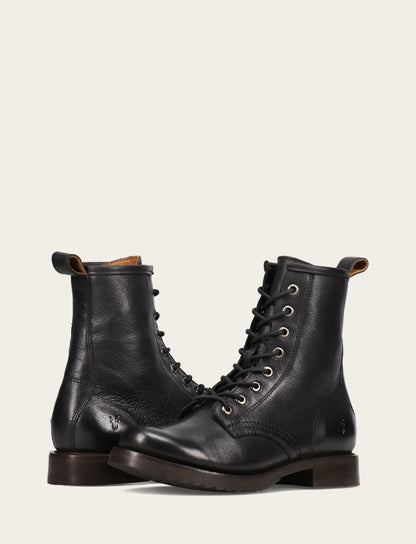 Frye Smart Buy - Women's Black Veronica Flex Combat Booties