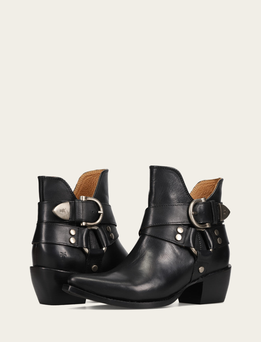 Frye Value - Women’s Black Sacha Multi-Strap Ankle Booties