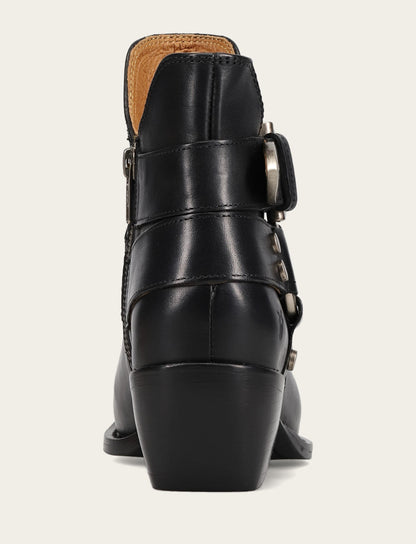 Frye Value - Women’s Black Sacha Multi-Strap Ankle Booties