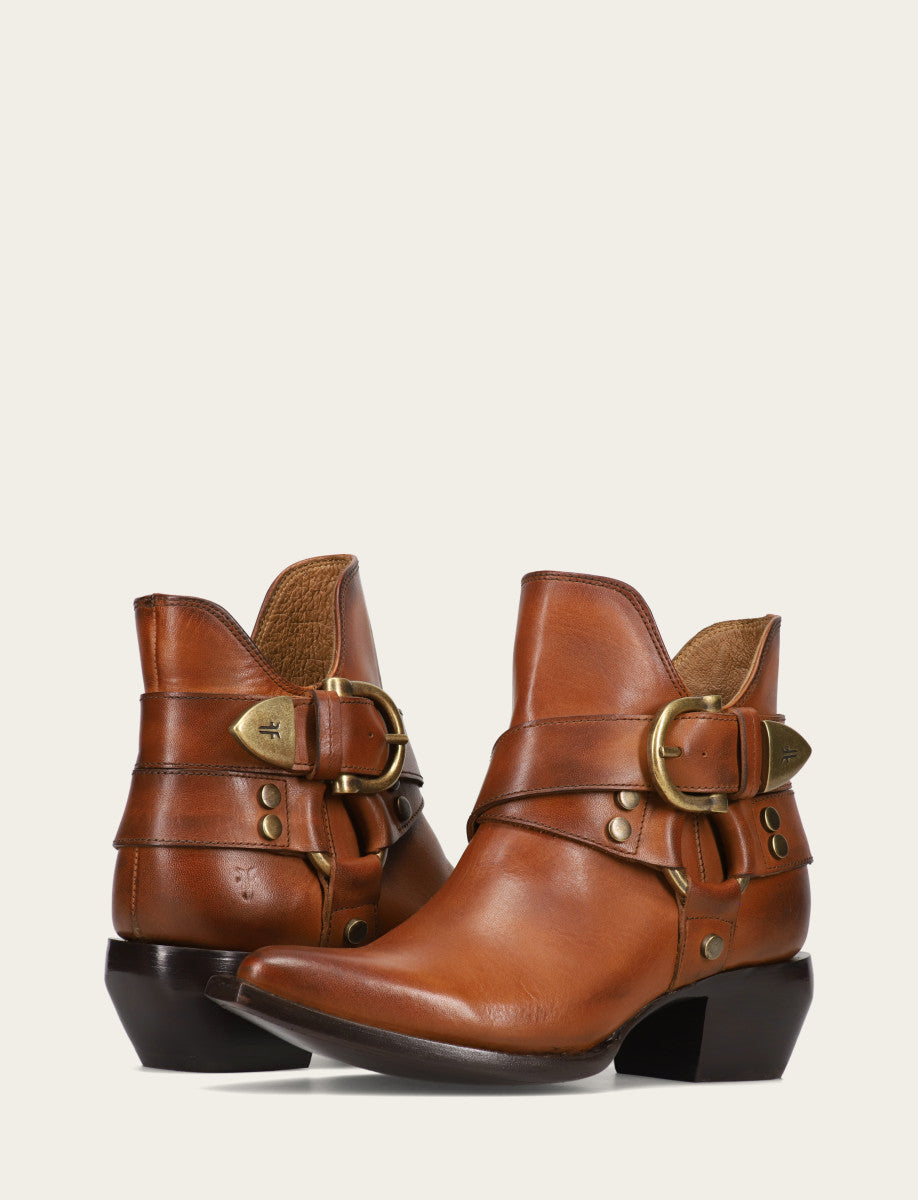 Frye Special Offer - Women's Caramel Sacha Multi Strap Booties