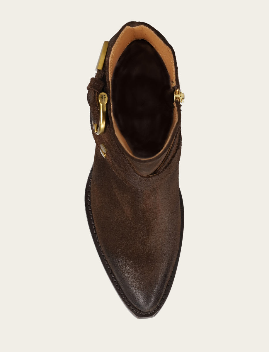 Frye Deals - Women's Chocolate Sacha Multi Strap Booties