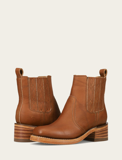 Frye Great Value - Women's Saddle Campus Chelsea Booties