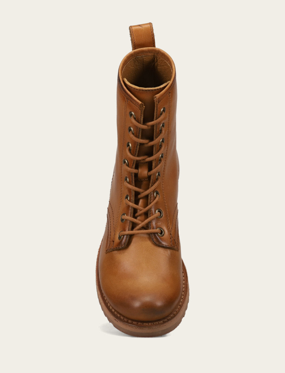 Frye Great Value - Women's Caramel Veronica Flex Combat Booties