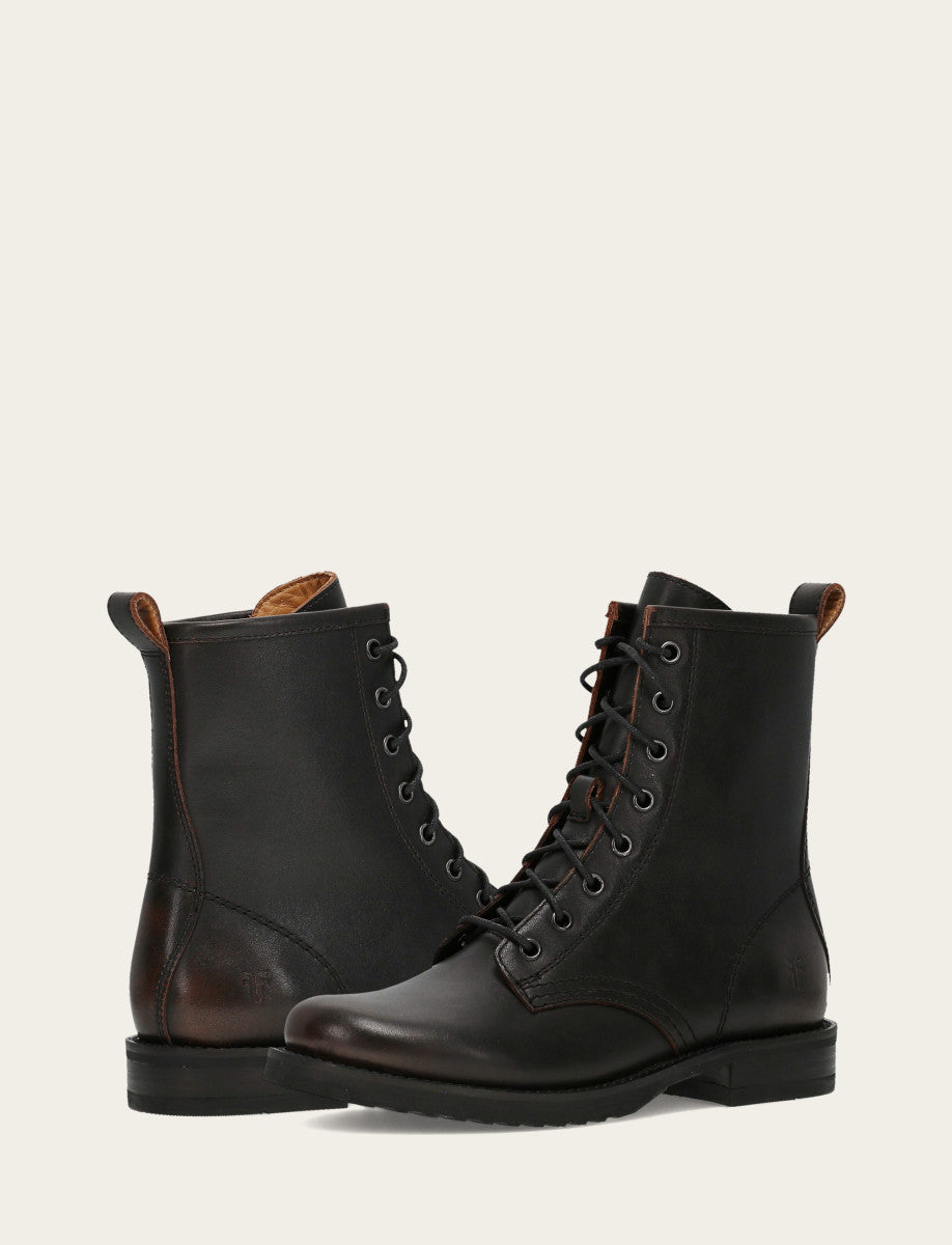 Frye Everyday - Antique Brown Veronica Flex Combat Boot