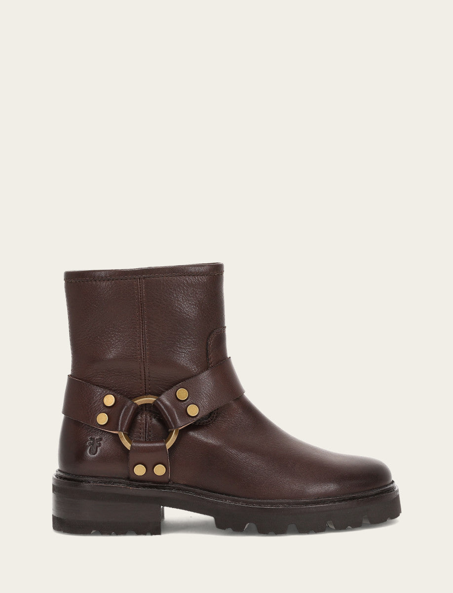 Frye Smart Buy - Women's Chocolate Olivia Harness Short Booties