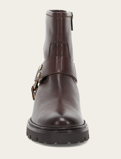 Frye Smart Buy - Women's Chocolate Olivia Harness Short Booties