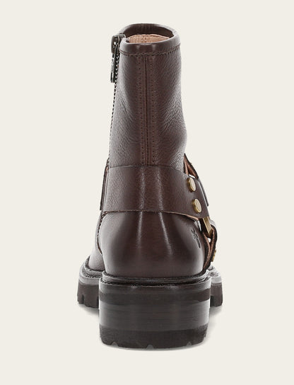 Frye Smart Buy - Women's Chocolate Olivia Harness Short Booties