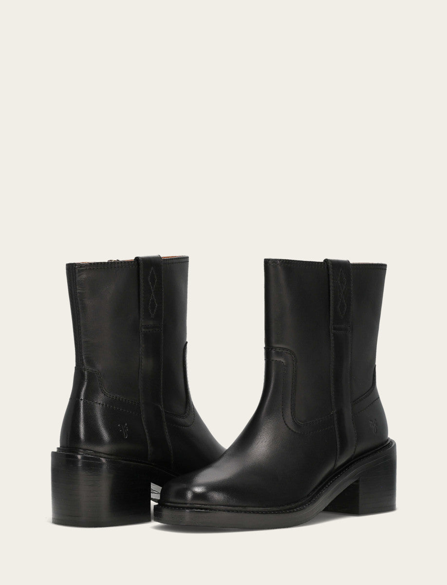 Frye Popular - Women's Black Kate Short Inside Zip Boot