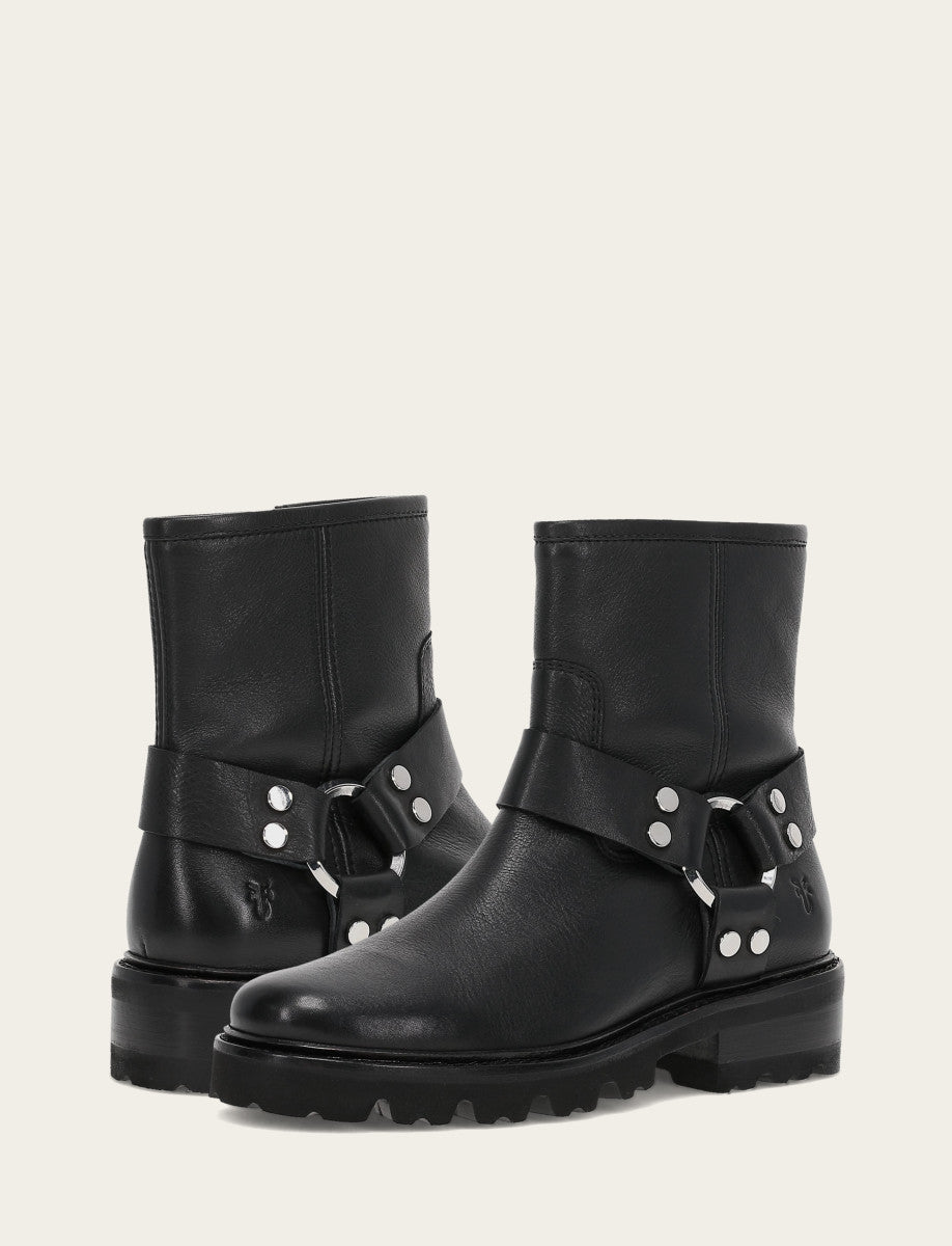 Frye Exclusive - Women's Black Olivia Harness Short Booties
