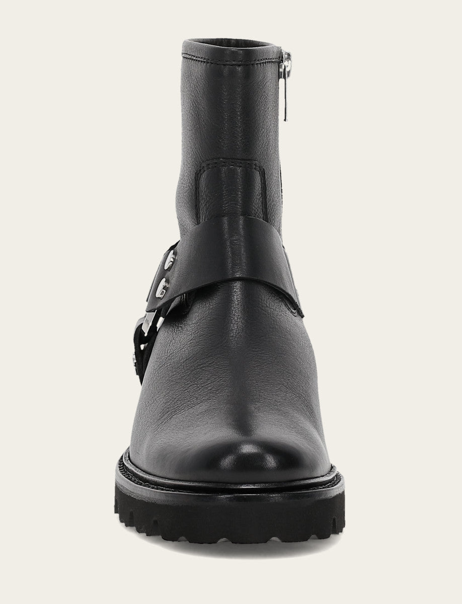 Frye Exclusive - Women's Black Olivia Harness Short Booties