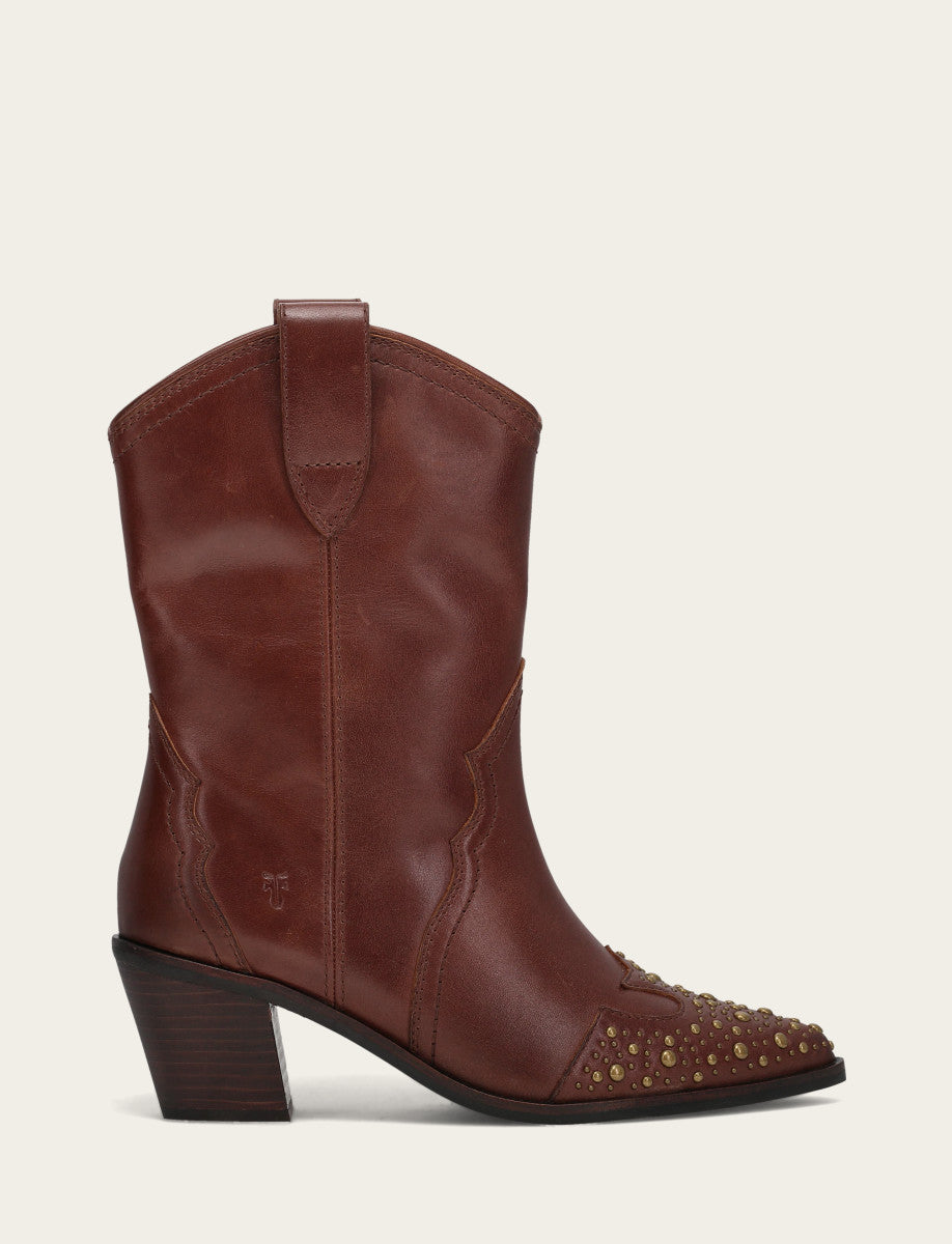 Frye Best Seller - Women's Saddle Sara Wingtip Stud Western Boots