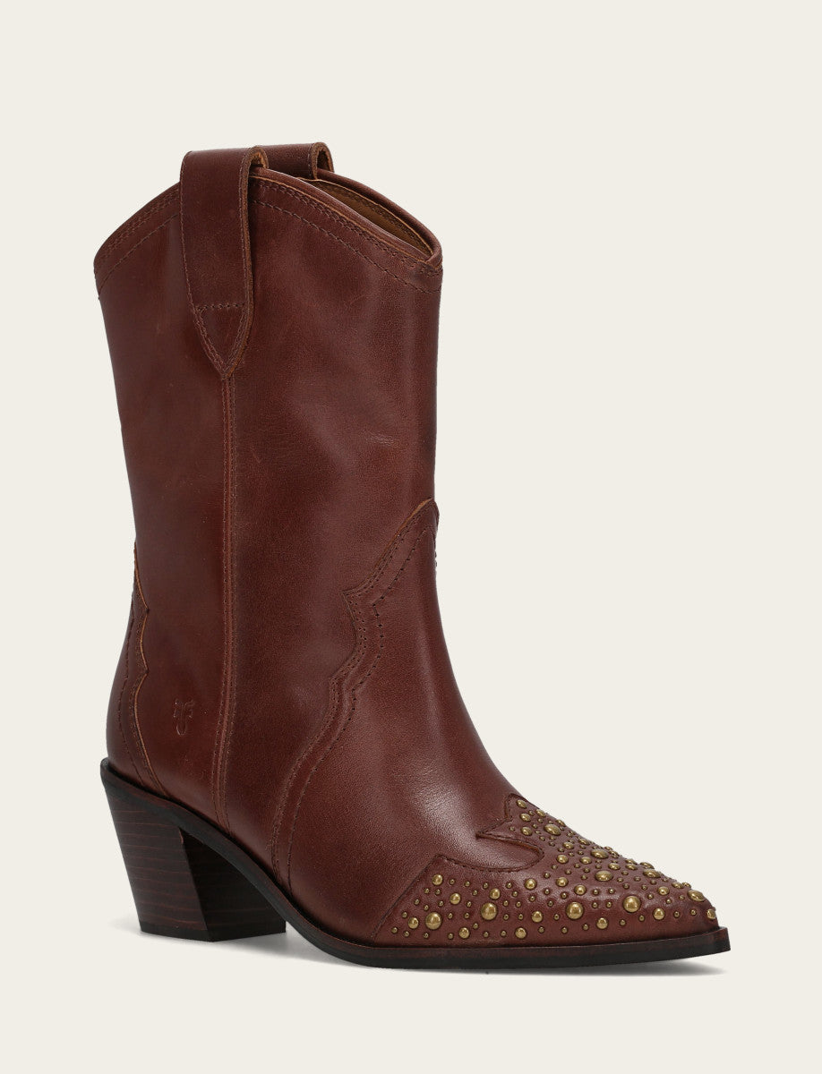 Frye Best Seller - Women's Saddle Sara Wingtip Stud Western Boots