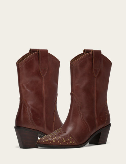 Frye Best Seller - Women's Saddle Sara Wingtip Stud Western Boots