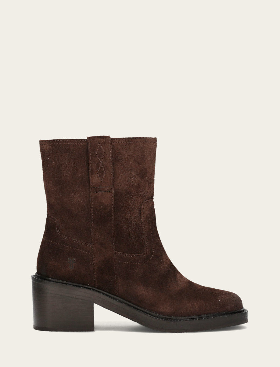 Frye Premium - Women's Chocolate Kate Short Inside Zip Boot