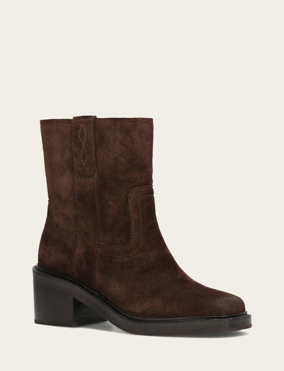 Frye Premium - Women's Chocolate Kate Short Inside Zip Boot