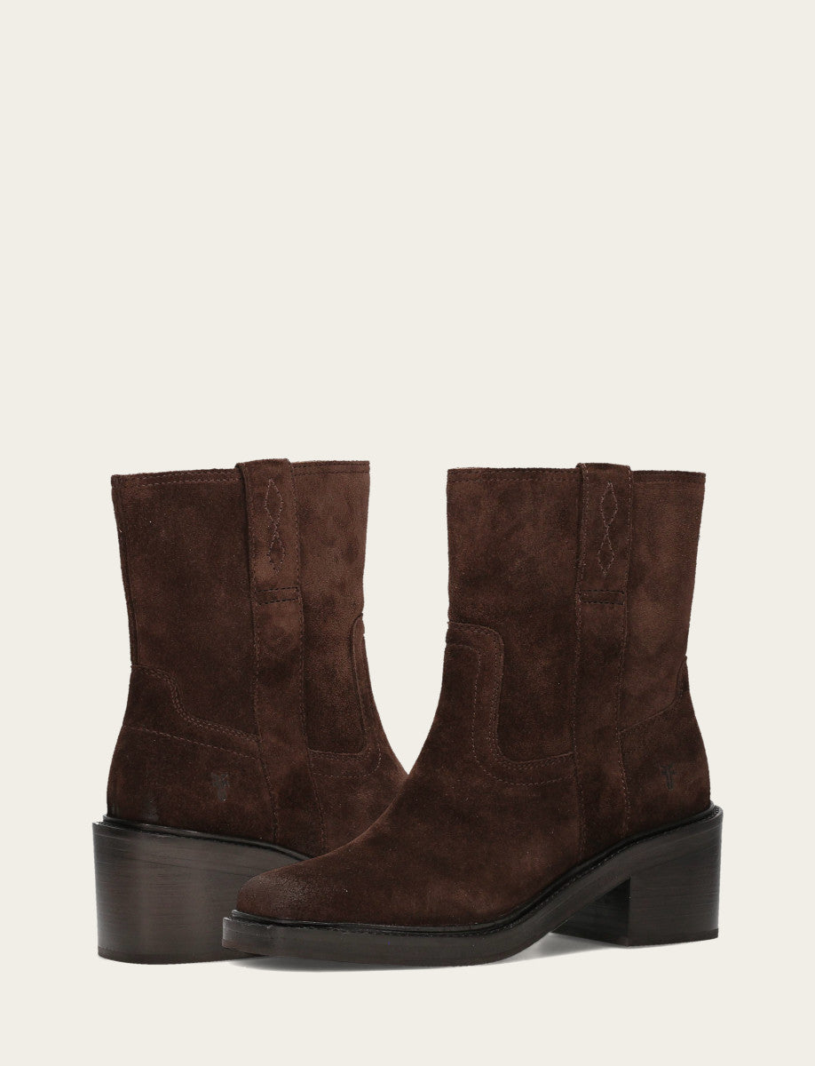Frye Premium - Women's Chocolate Kate Short Inside Zip Boot